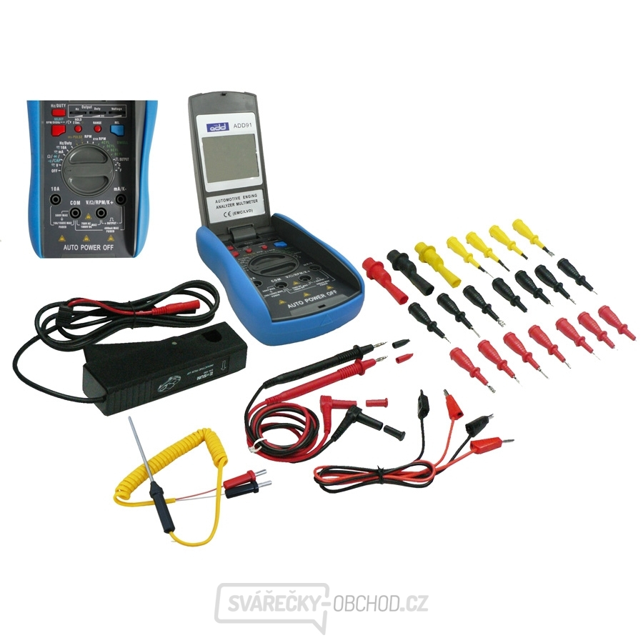 Profesionální automobilový multimetr/motortester ADD 91/sada