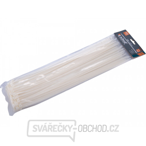 Stahovací pásky bílé, 380x4,8mm - 100 ks gallery main image