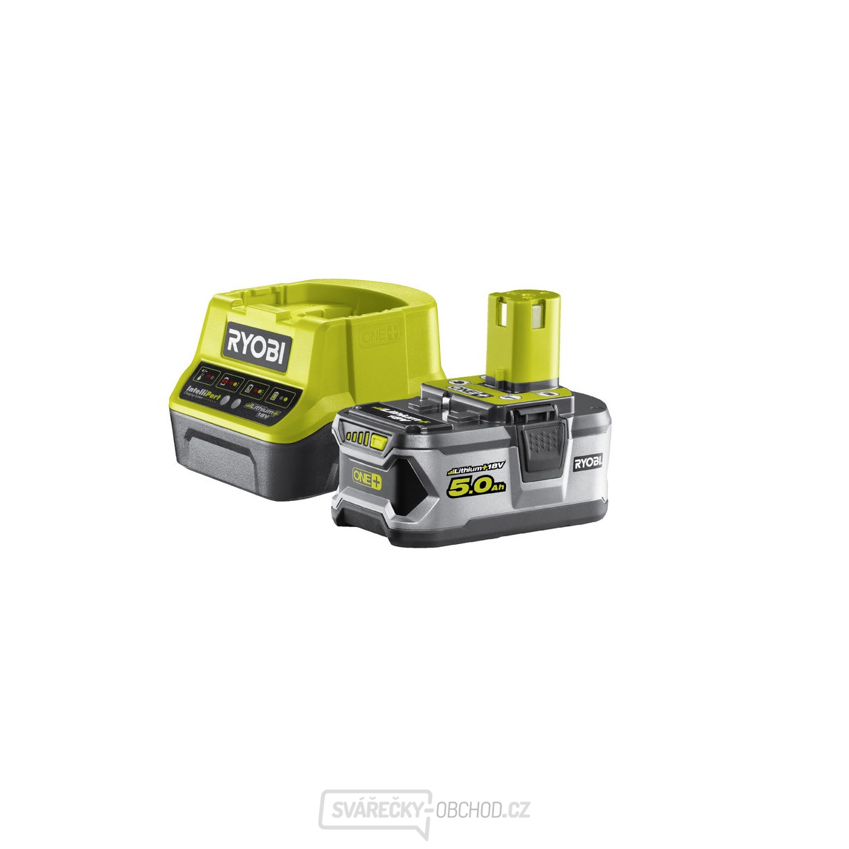 Sada 18 V lithium iontová baterie 5 Ah s nabíječkou RC18120 ONE+
