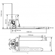 Paletový vozík s váhou PHW 2000 W Náhled