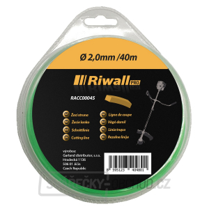 Žací struna pr. 2mm, délka 40m, čtvercový průřez Riwall PRO Žací struna pr. 2mm, délka 40m, čtvercový průřez Riwall PRO