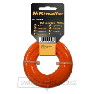Žací struna pr. 2,4mm, délka 15m, čtvercový průřez Riwall PRO Žací struna pr. 2,4mm, délka 15m, čtvercový průřez Riwall PRO