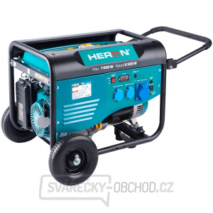 Elektrocentrála benzínová HERON 7,0kW/15HP, pro svařování, podvozek gallery main image