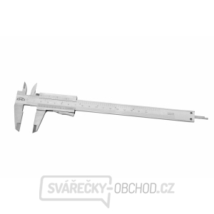Posuvné měřítko KINEX 160 mm, 0,05 mm, aretace tlačítkem, mm+inch, monoblok, ČSN 25 1238, DIN 862 Posuvné měřítko KINEX 160 mm, 0,05 mm, aretace tlačítkem, mm+inch, monoblok, ČSN 25 1238, DIN 862