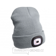 čepice s čelovkou 45lm, nabíjecí, USB, šedá, univerzální velikost gallery main image