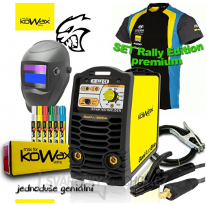 KOWAX® GeniArc® 160 EVO Svářecí invertor MMA/TIG RALLY EDITION SET III - 3m Kabely + Kukla + Elektrody 2.5mm/2.5kg gallery main image