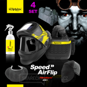 FILTRAČNĚ VENTILAČNÍ JEDNOTKA KOWAX SPEED AIR+KUKLA FLIP ARC+ČISTIČ KUKEL.+CHRÁNIČ KRKU+OCHRANA HLAVY+TAŠKA gallery main image