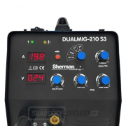 SHERMAN POLOAUTOMATICKÁ SVÁŘEČKA DUALMIG 210 S3 + HOŘÁK + KABELY + KUKLA + VENTIL + DRÁT + SPREJ + LAHEV CO2 Náhled