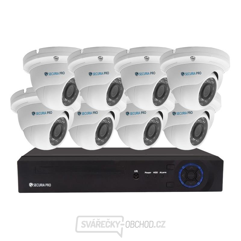 Kamerový systém SECURIA PRO NVR8CHV2-W DOME