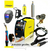 KOWAX GeniMig 220 + hořák 4m, kabely 3m, ventil, kukla, svařovací drát, sprej, PODVOZEK, Láhev CO2  gallery main image