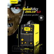 SET GeniMig 250 LCD 4,3 + hořák 260A 4m + redukční ventil ECO +kukla+drát 5kg+separ. sprej+podvozek+tlaková lahev CO2 gallery main image
