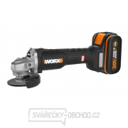 Aku úhlová bruska 125mm WORX Orange WX812, 20V, 1x4.0Ah - Powershare Náhled