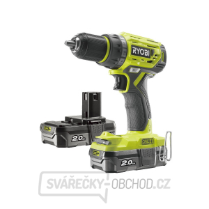 Ryobi R18DD7-220S aku bezuhlíkový 18 V skrutkovač/vŕtačka + 2x 2Ah batéria + nabíjačka ONE + gallery main image