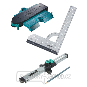 WOLFCRAFT - sada pro přesnou montáž  – úhelník, obrys.šablona,… gallery main image