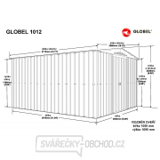 Domek GLOBEL 1012 ZELENÝ se střešním oknem Náhled