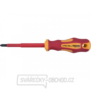šroubovák elektrikářský, PH2x100mm, VDE, CrV gallery main image