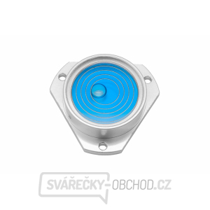 Kruhová libela KINEX s upevňovacími otvory pr.35mm - stříbrná, hliník Kruhová libela KINEX s upevňovacími otvory pr.35mm - stříbrná, hliník