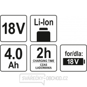 Batéria náhradná 18V Li-Ion 4,0 AH (YT-82782, YT-82788, YT-82826, YT-82804) Náhľad