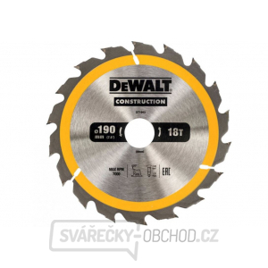 Dewalt pilový kotouč pro kot. pily 190x30mm 18 zubů ATB 20° rychlý podélný řez šířka 1.7mm gallery main image