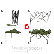 Párty stan nůžkový 3x3m zelený WATERPROOF Náhled