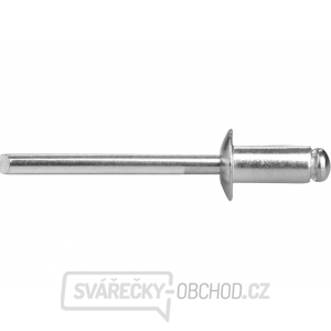 Nýty trhací hliníkové sada 500ks, O 4,8x6,4mm plochá hlava gallery main image