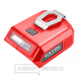 Nabíječka aku pro USB zařízení, se světlem, SHARE20V, bez baterie, 5V/2A gallery main image