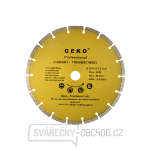 Kotouč diamantový řezný segmentový GEKO, 230x8x22mm  gallery main image