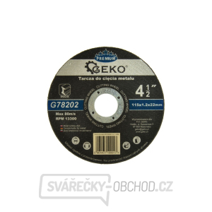 Kotouč řezný na kov/ocel INOX GEKO, 115x1,2mm  gallery main image