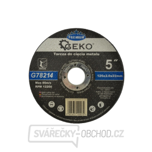 Kotouč řezný na kov GEKO, 125x2mm  gallery main image