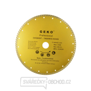 Kotouč diamantový řezný GEKO, TURBO, 300x8x32mm  gallery main image
