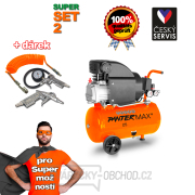 PANTERMAX®AirFlow® 25 SET2+ Ofukovací pistole 10B-1, Pneuhustič 1,  Spirálová hadice PU 10 m gallery main image