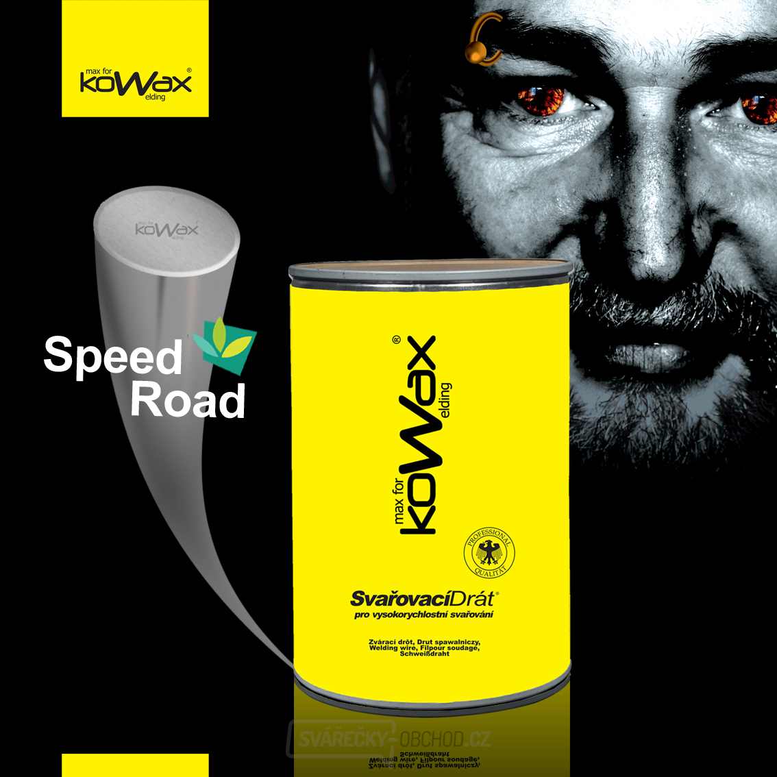 Svařovací drát KOWAX Speed Road G3Si1 1,0 mm sud 250 kg