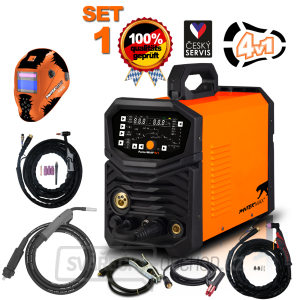 PANTERMAX PanterWeld®4v1 200 MULTIFUNKČNÍ invertorová svářečka MIG/TIG/MMA/PLAZMA + Kukla + Hořáky + Kabely + Elektroda  gallery main image