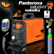 PANTERMAX MIG230LCD invertorová svářečka MIG/TIG/MMA + Kukla + Red. Ventil + Co2 Láhev + Hořák + Kabely + Kartáč gallery main image