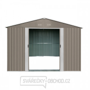 Riwall PRO RMSA 8x10 Brown zahradní domek kovový 3 x 2,4 m se sedlovou střechou hnědý Náhled