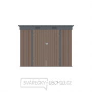 Riwall PRO RMSP 6x8 Brown zahradní domek kovový 2,4 x 1,8 m s pultovou střechou hnědý Náhled