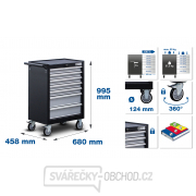 BGS 4235, Dílenský vozík | 7 zásuvek | prázdný Náhled