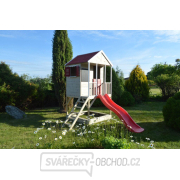 Dětský dřevěný domeček Veranda se skluzavkou Náhled