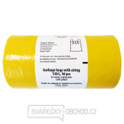 Vrecia odpadkové LDPE zaťahovacie 120L/50 ks 55x100cm - žlté gallery main image