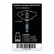 Wera 023470 Nástrčné hlavice 1/4" 6 ÷ 13 mm s T-rukojetí Kraftform Kompakt 400 RA Set 2 (Sada 9 dílů) Náhled