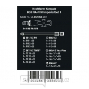 Wera 051066 Držák bitů Kraftform Kompakt 838 RA-R M Imperial Set 1 včetně bitů (Sada 15 dílů) Náhled