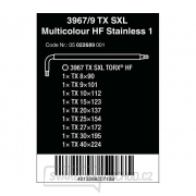 Wera 022689 Zástrčné klíče 3967/9 TX SXL Multicolour HF Stainless 1 s přidržovací funkcí, nerezová ocel (Sada 9 dílů) Náhled