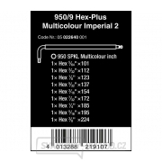 Wera 022640 Zástrčné klíče 950/9 Hex-Plus Multicolour Imperial 2, palcové, BlackLaser (Sada 9 dílů) Náhled