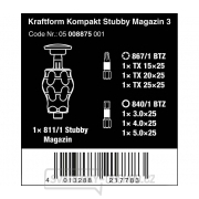 Wera 008875 Držák bitů Kraftform Kompakt Stubby se zásobníkem 3 (Sada 6 dílů) Náhled