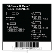 Wera 057424 Šroubovací bity Bit-Check 12 Metal 1 (Sada 12 dílů) Náhled