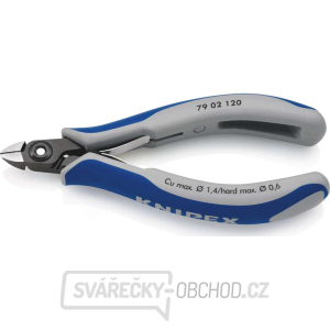 Přesné boční štípací kleště pro elektroniku 120 mm Knipex 79 02 120 leštěná hlava, vícesložkové návleky gallery main image
