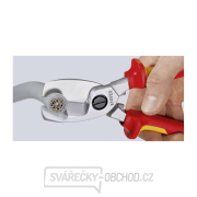 Kabelové nůžky 200 mm, VDE 1000V. KNIPEX 95 16 200 - chromováno, vícesložkové návleky Náhled