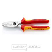 Kabelové nůžky 200 mm, VDE 1000V. KNIPEX 95 16 200 - chromováno, vícesložkové návleky Náhled