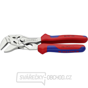 Kleště, klešťový klíč 150 mm, Knipex 86 05 150 - chromováno, vícesložkové rukojeti gallery main image