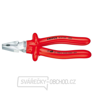 Silové kombinované kleště 225 mm - VDE 1000V. KNIPEX 02 07 225 - chromováno, izolováno ponorem gallery main image